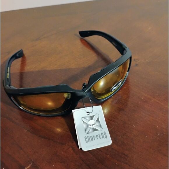 Choppers Black and Gold Sunglasses - Picture 1 of 6